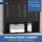 Espresso Bathroom Wall Mounted Storage Cabinet with 2 Shelves